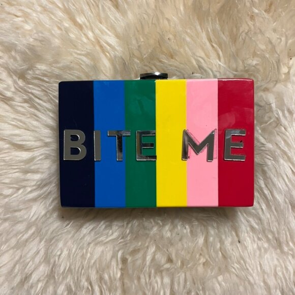 Milly Bite Me glitter clutch - Picture 1 of 4